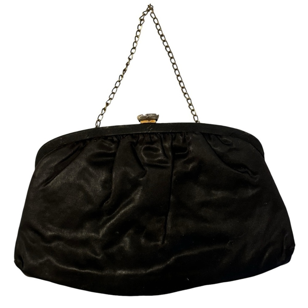 Vintage Black Evening Bag with‎ Chain